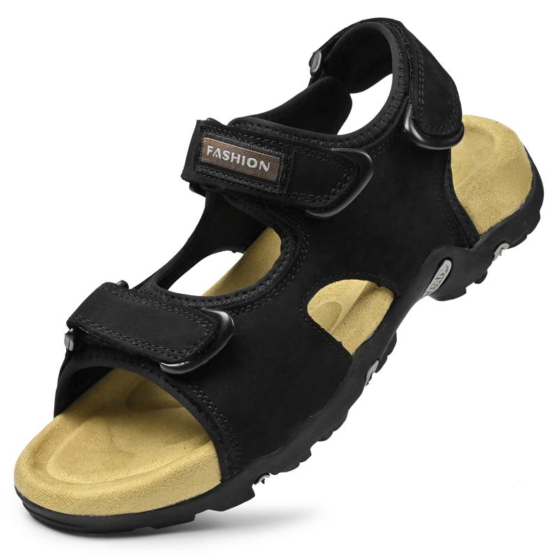 Модные высококачественные мужские сандалии из натуральной кожи, быстросохнущие, для улицы, пляжа, уличный стиль, мужские летние шлепанцы, простые удобные повседневные туфли 45 чёрный
Модные высококачественные мужские сандалии из натуральной кожи, быстросохнущие, для улицы, пляжа, уличный стиль, мужские летние шлепанцы, простые удобные повседневные туфли 45 чёрный