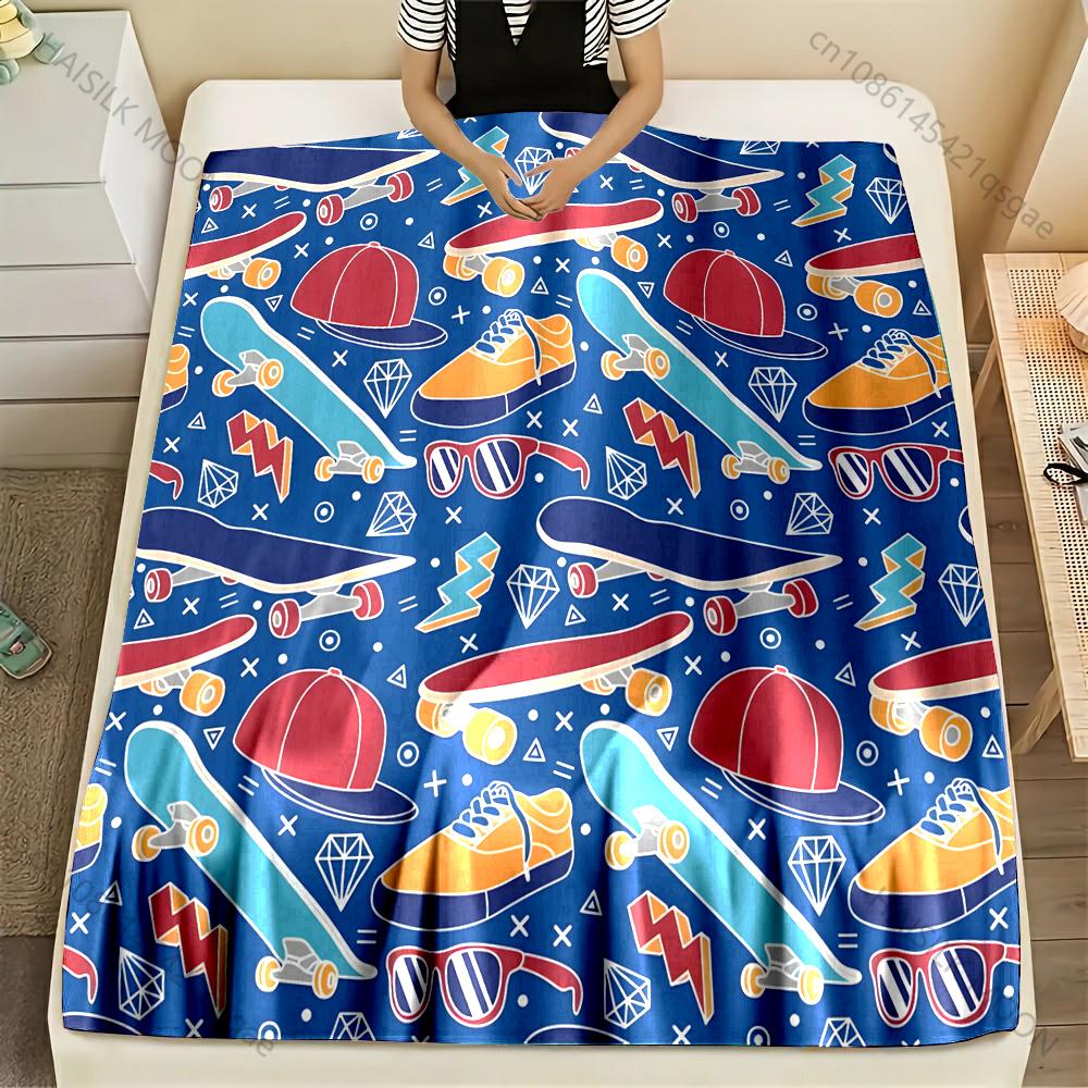 Multi-size Skateboard Hats and Shoes Pattern Blanket Flannel Material Soft Warm for All Seasons Home Outdoor Camping Picnics RV 75x90cm
Multi-size Skateboard Hats and Shoes Pattern Blanket Flannel Material Soft Warm for All Seasons Home Outdoor Camping Picnics RV 75x90cm