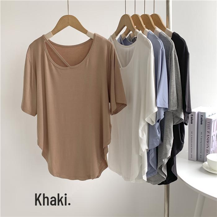 Women s Gray Modal Crew Neck Short Sleeve T-Shirt with Draped Hem for Jazz Dance Practice One Size хакі
Women s Gray Modal Crew Neck Short Sleeve T-Shirt with Draped Hem for Jazz Dance Practice One Size хакі