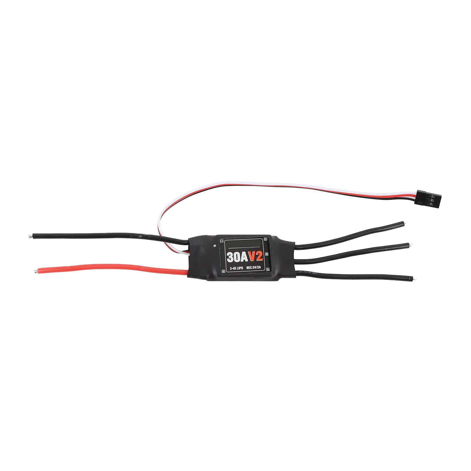 30A V2 Brushless ESC Unwelded Plug 5V 2A BEC Brushless Electric Speed Controller for Fixed Wing
30A V2 Brushless ESC Unwelded Plug 5V 2A BEC Brushless Electric Speed Controller for Fixed Wing