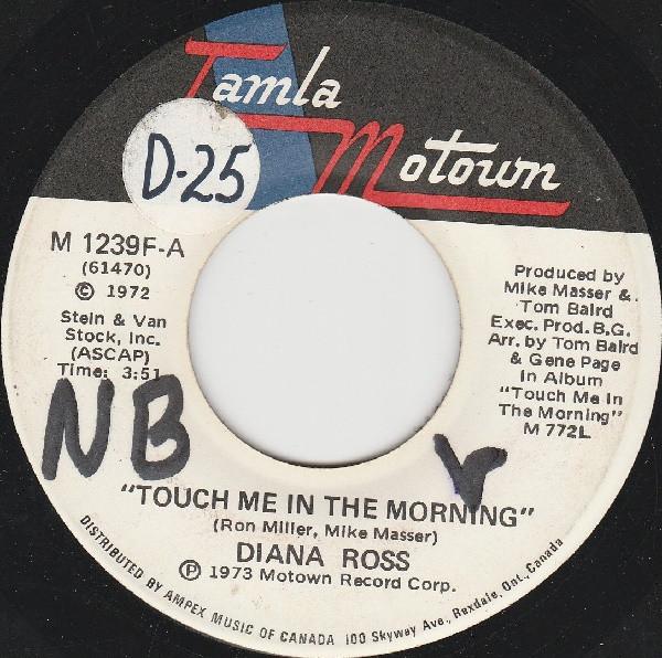 7inch Record DIANA ROSS - Touch Me In The Morning M1239F Tamla Motown 1973 Canada Soul/Funk Used
7inch Record DIANA ROSS - Touch Me In The Morning M1239F Tamla Motown 1973 Canada Soul/Funk Used