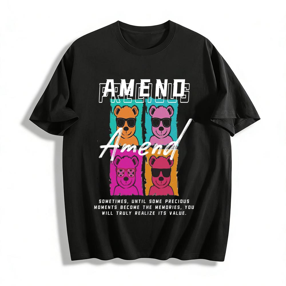 Trendy Cool Sunglasses Bear Print T-Shirt Unisex Casual Loose Fit Street Style Crew Neck Tee Pure cotton T-shirt 6XL
Trendy Cool Sunglasses Bear Print T-Shirt Unisex Casual Loose Fit Street Style Crew Neck Tee Pure cotton T-shirt 6XL