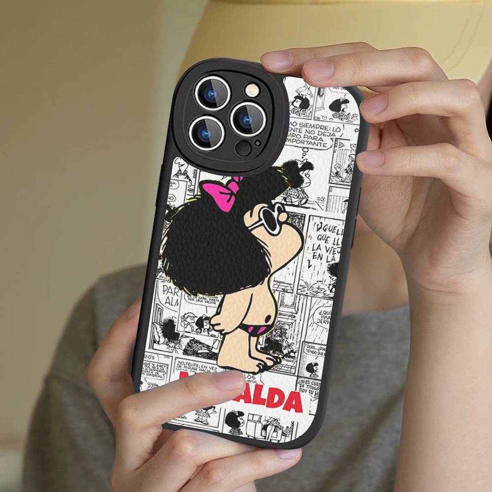 Cartoon Mafalda Leather Phone Case For IPhone 16 15 14 17 Pro Max 11 12 Mini Plus Soft Shell iPhone 15 plus
Cartoon Mafalda Leather Phone Case For IPhone 16 15 14 17 Pro Max 11 12 Mini Plus Soft Shell iPhone 15 plus