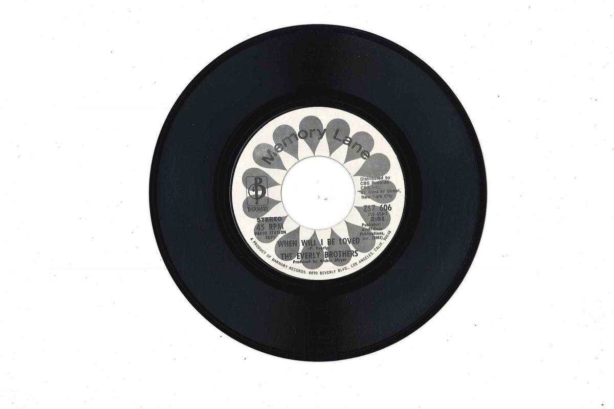 7inch Record EVERLY BROTHERS - When Will I Be Loved / Be-bop A Lul ZS7606 BARNABY 1970 US Pop Used
7inch Record EVERLY BROTHERS - When Will I Be Loved / Be-bop A Lul ZS7606 BARNABY 1970 US Pop Used
