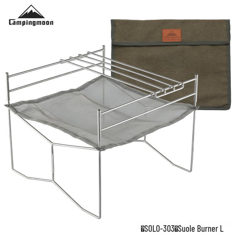 CAMPINGMOON Foldable Stainless Steel Solo Fire Pit with Grill Net and Storage Bag
CAMPINGMOON Foldable Stainless Steel Solo Fire Pit with Grill Net and Storage Bag