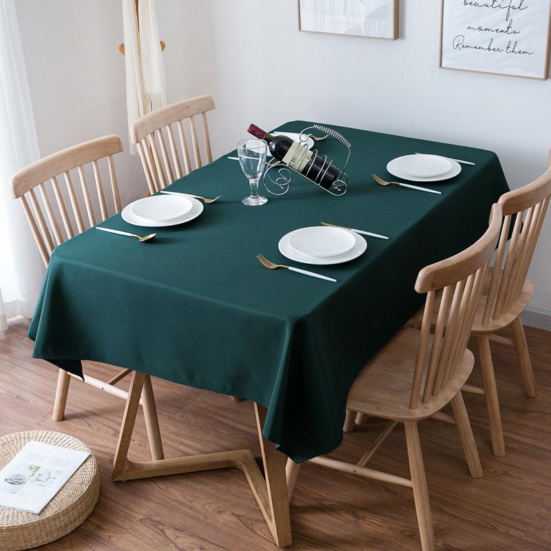 Темно-зеленая скатерть Дом Однотонная Полиэстер Подложка для стола Чехол для кофейного столика Уличная ткань для пикника Свадебная вечеринка Скатерть большого размера 60*60cm
