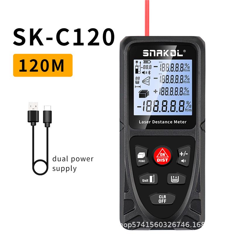 SNAKOL SK-C120 Laser Rangefinder: High-Precision Infrared Tape Measure with Dual Power & Backlight, 120m Range. 120m ABS
SNAKOL SK-C120 Laser Rangefinder: High-Precision Infrared Tape Measure with Dual Power & Backlight, 120m Range. 120m ABS