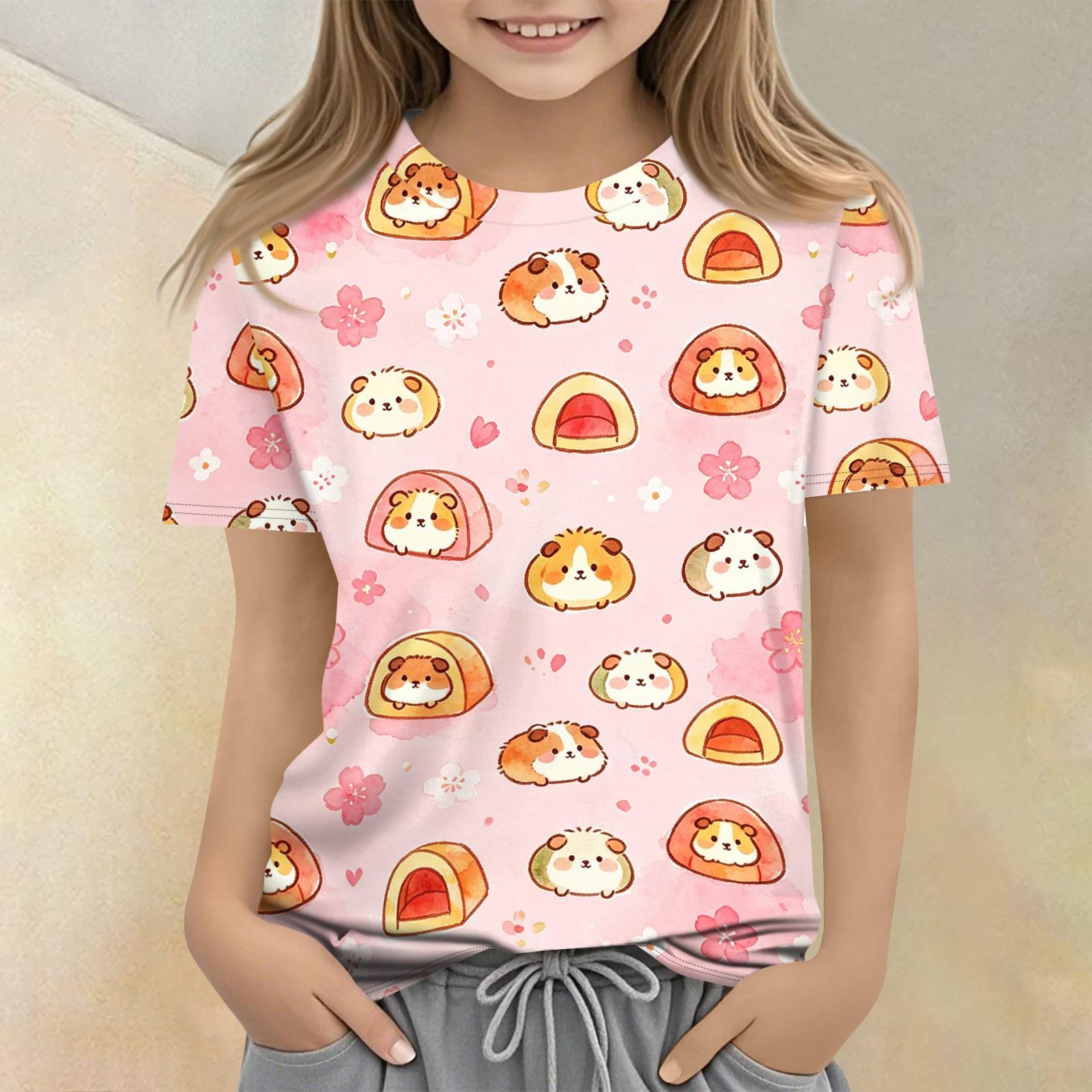 Kids Animal Print Short Sleeve T Shirt Casual Loose Fit Crew Neck Tee Top for Boys and Girls Soft Comfortable Fabric 130 розовый
Kids Animal Print Short Sleeve T Shirt Casual Loose Fit Crew Neck Tee Top for Boys and Girls Soft Comfortable Fabric 130 розовый