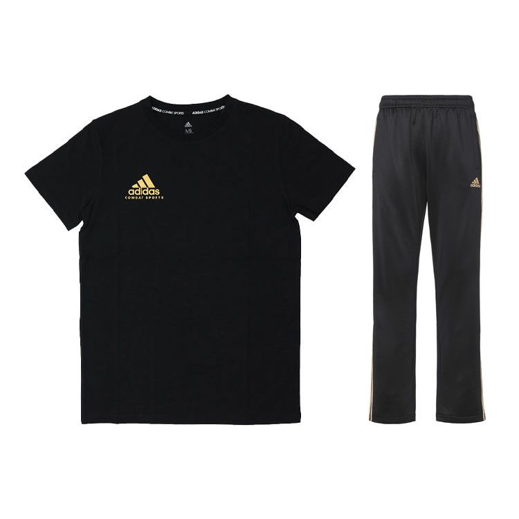 Adidas Футболка с короткими рукавами и логотипом, прямые брюки с эластичным поясом, повседневный спортивный комплект для мужчин, цвет черный, золотой ADICSTS06-BG+TR30PR-BG S
Adidas Футболка с короткими рукавами и логотипом, прямые брюки с эластичным поясом, повседневный спортивный комплект для мужчин, цвет черный, золотой ADICSTS06-BG+TR30PR-BG S