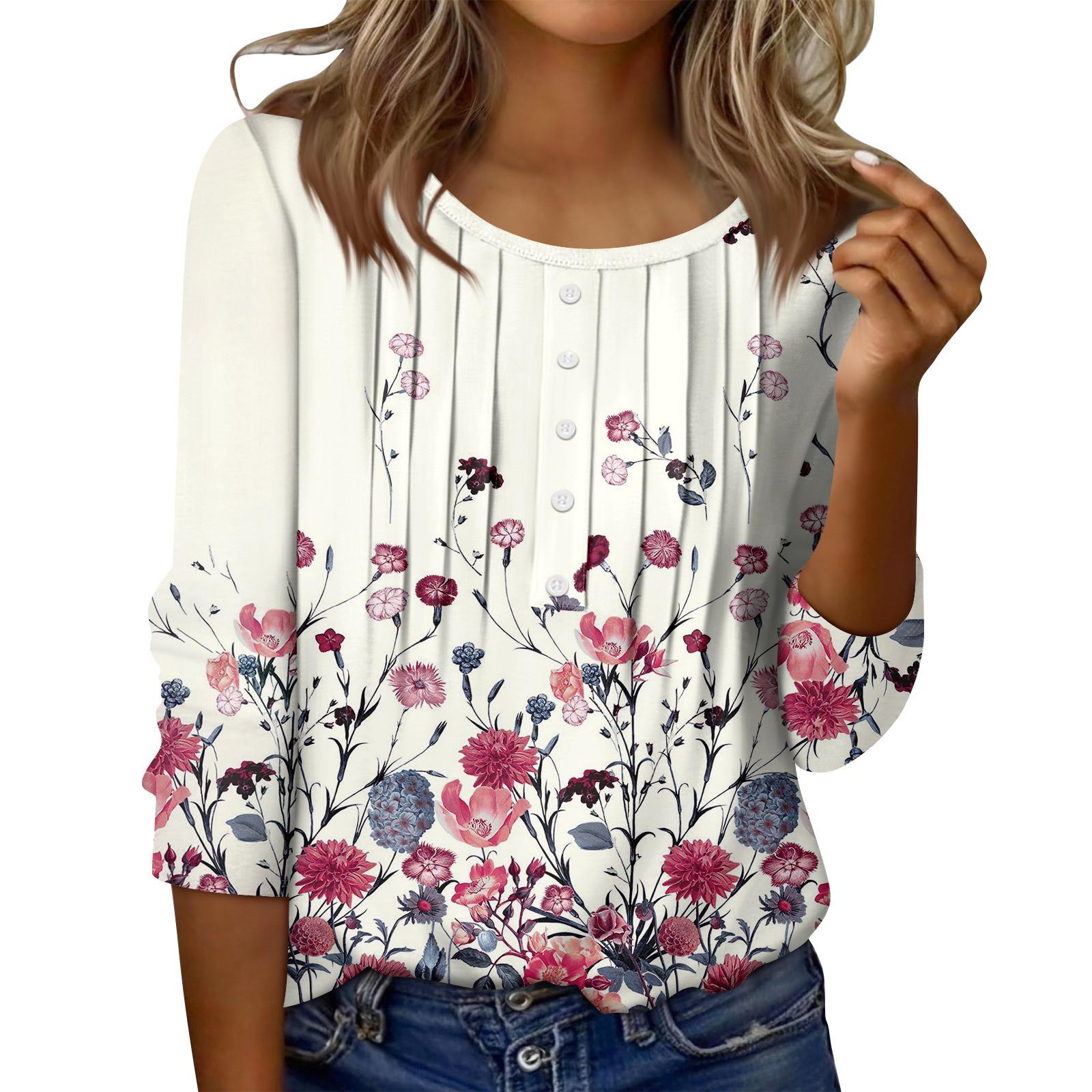 Женский топ с круглым вырезом, декоративными пуговицами и полосками, повседневная футболка однотонного цвета с рукавом 3/4 S бежевый
Женский топ с круглым вырезом, декоративными пуговицами и полосками, повседневная футболка однотонного цвета с рукавом 3/4 S бежевый