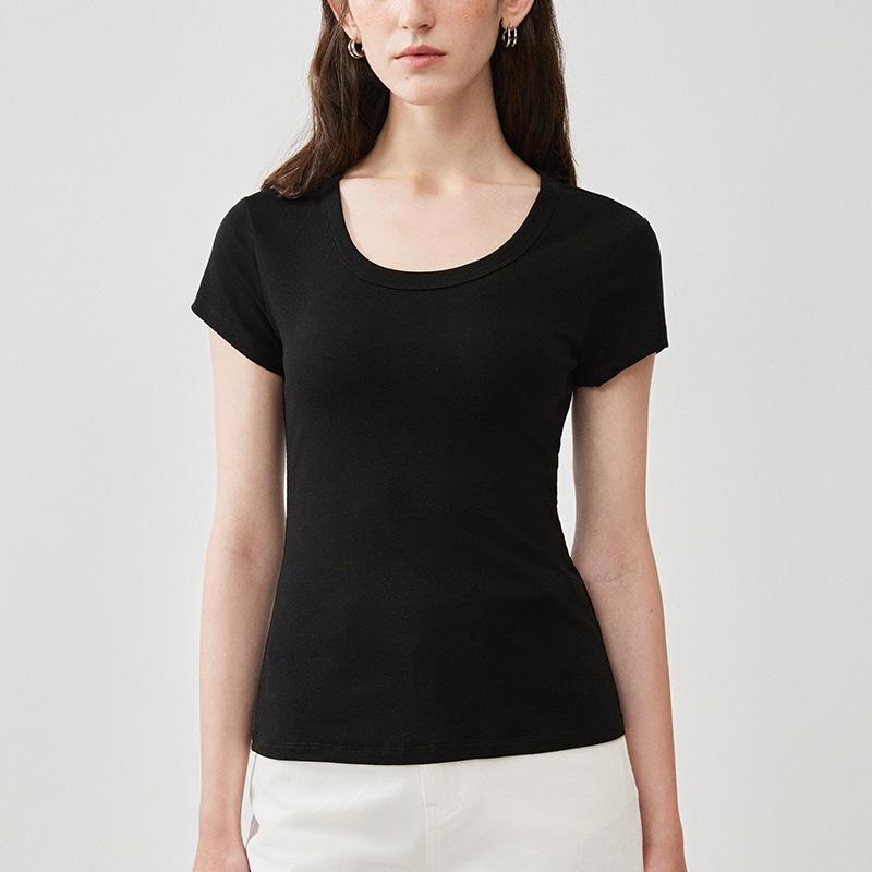 CANVAUS Women s U-neck Tencel Wool Slimming T-shirt, Short-sleeved Minimalist Style Extra Large
CANVAUS Women s U-neck Tencel Wool Slimming T-shirt, Short-sleeved Minimalist Style Extra Large