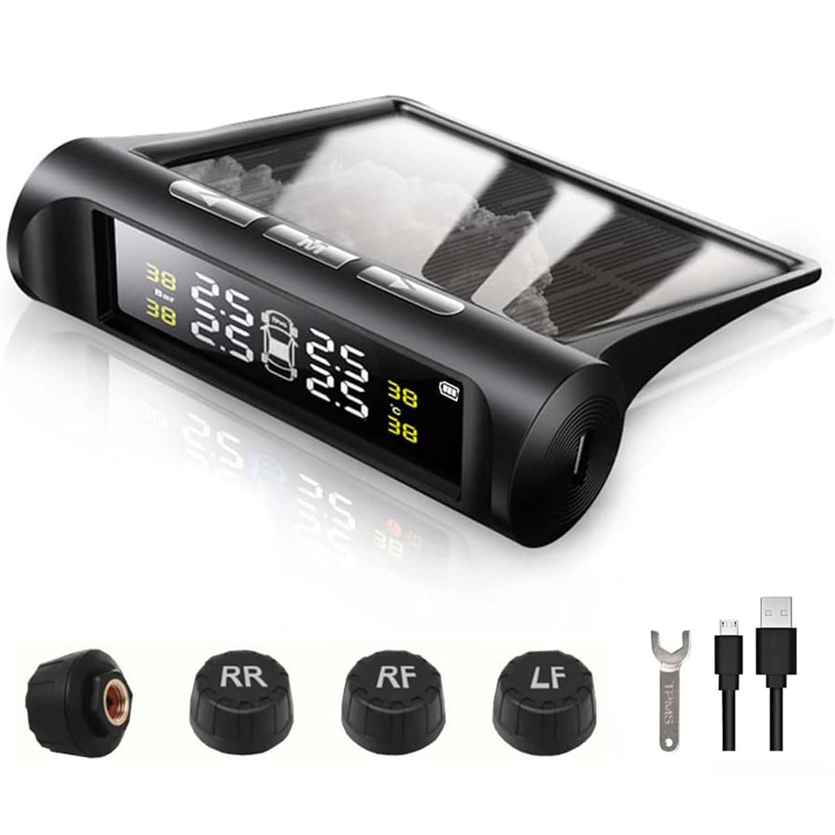 Датчик давления в шинах TPMS Японская голосовая сигнализация Датчик давления в шинах Система контроля давления в шинах Солнечная зарядка и зарядка через USB Шины в режиме реального времени
Датчик давления в шинах TPMS Японская голосовая сигнализация Датчик давления в шинах Система контроля давления в шинах Солнечная зарядка и зарядка через USB Шины в режиме реального времени