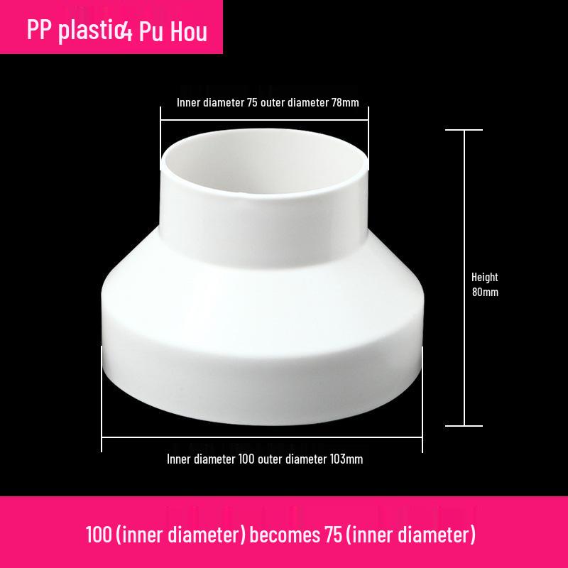 Air System Duct Fan Adapter: Large to Small Soft PVC Connection, 100 to 75
Air System Duct Fan Adapter: Large to Small Soft PVC Connection, 100 to 75