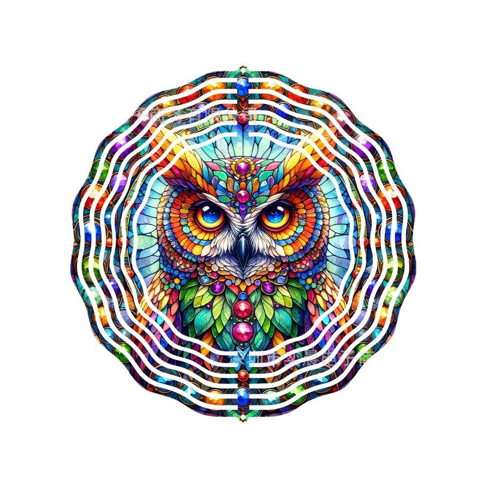 Металлический вращающийся подвес, колокольчик ветра, украшение для сада на открытом воздухе, узор совы, отпугиватель птиц, вращающийся на ветру подвес
Металлический вращающийся подвес, колокольчик ветра, украшение для сада на открытом воздухе, узор совы, отпугиватель птиц, вращающийся на ветру подвес