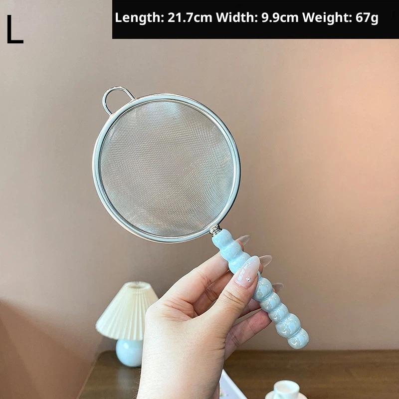 Сито для чаю з перламутровою керамічною ручкою, дрібна сітчаста нержавіюча сталь, ситечко для спецій, чайного листя, кавові фільтри, аксесуари для чайника L синій
Сито для чаю з перламутровою керамічною ручкою, дрібна сітчаста нержавіюча сталь, ситечко для спецій, чайного листя, кавові фільтри, аксесуари для чайника L синій