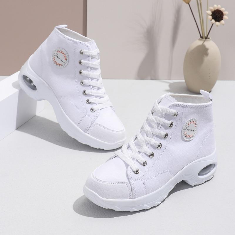 New Style Women Breathable High Top Canvas Shoes: Elevate your height and style with these sporty style sneakers. 35 білий
New Style Women Breathable High Top Canvas Shoes: Elevate your height and style with these sporty style sneakers. 35 білий