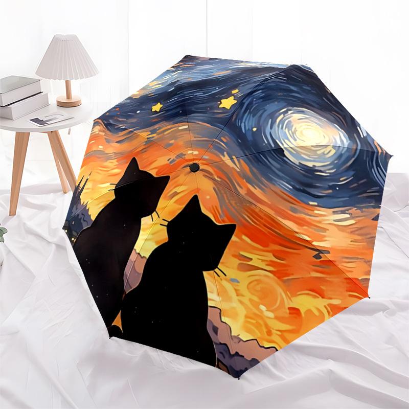1pc Night Cats Automatic Open 8-Rib Windproof Umbrella, Travel & Commuting, Suitable for All Seasons
1pc Night Cats Automatic Open 8-Rib Windproof Umbrella, Travel & Commuting, Suitable for All Seasons