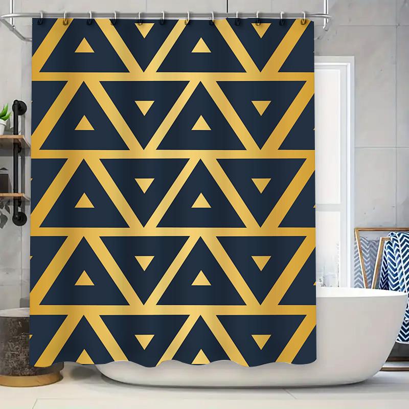 Blue And Gold Geometric Shower Curtain Waterproof Home Decor Luxury Bathroom Liner Modern Print W60H190(CM)-1 Pcs
Blue And Gold Geometric Shower Curtain Waterproof Home Decor Luxury Bathroom Liner Modern Print W60H190(CM)-1 Pcs
