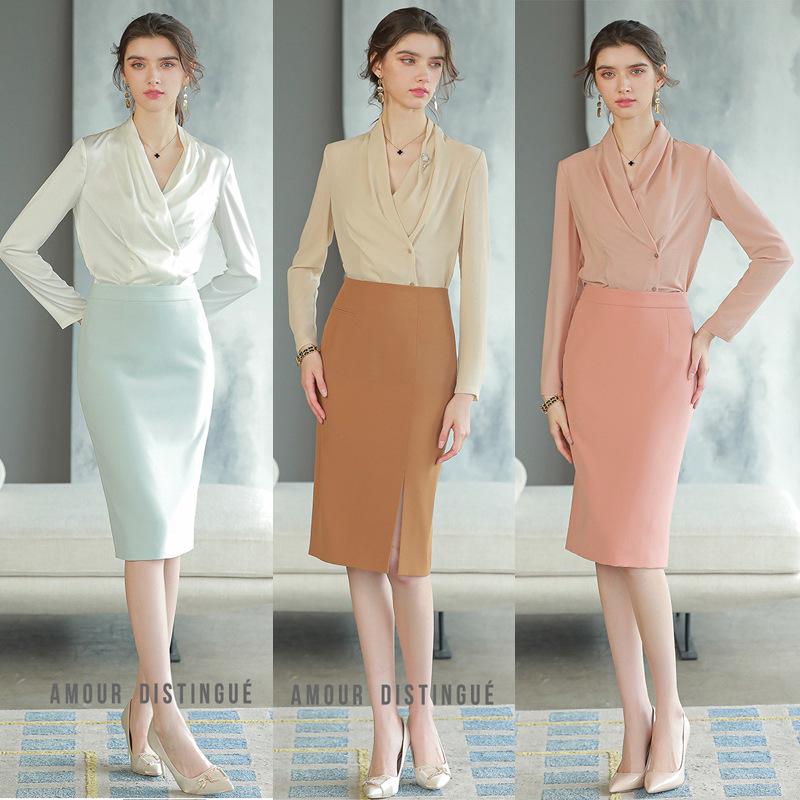 Spring-Autumn French Socialite Long Sleeve Shirt and Skirt Set - Goddess Style for a Youthful, Professional Look XL
Spring-Autumn French Socialite Long Sleeve Shirt and Skirt Set - Goddess Style for a Youthful, Professional Look XL