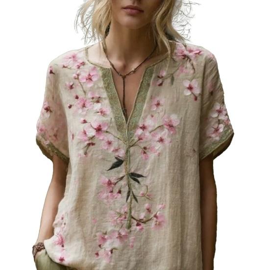 Women Shirt V-Neck Short Sleeve Loose Fit Pullover Tops 3D Printed Pattern Summer Casual Blouse Daily S I
Women Shirt V-Neck Short Sleeve Loose Fit Pullover Tops 3D Printed Pattern Summer Casual Blouse Daily S I