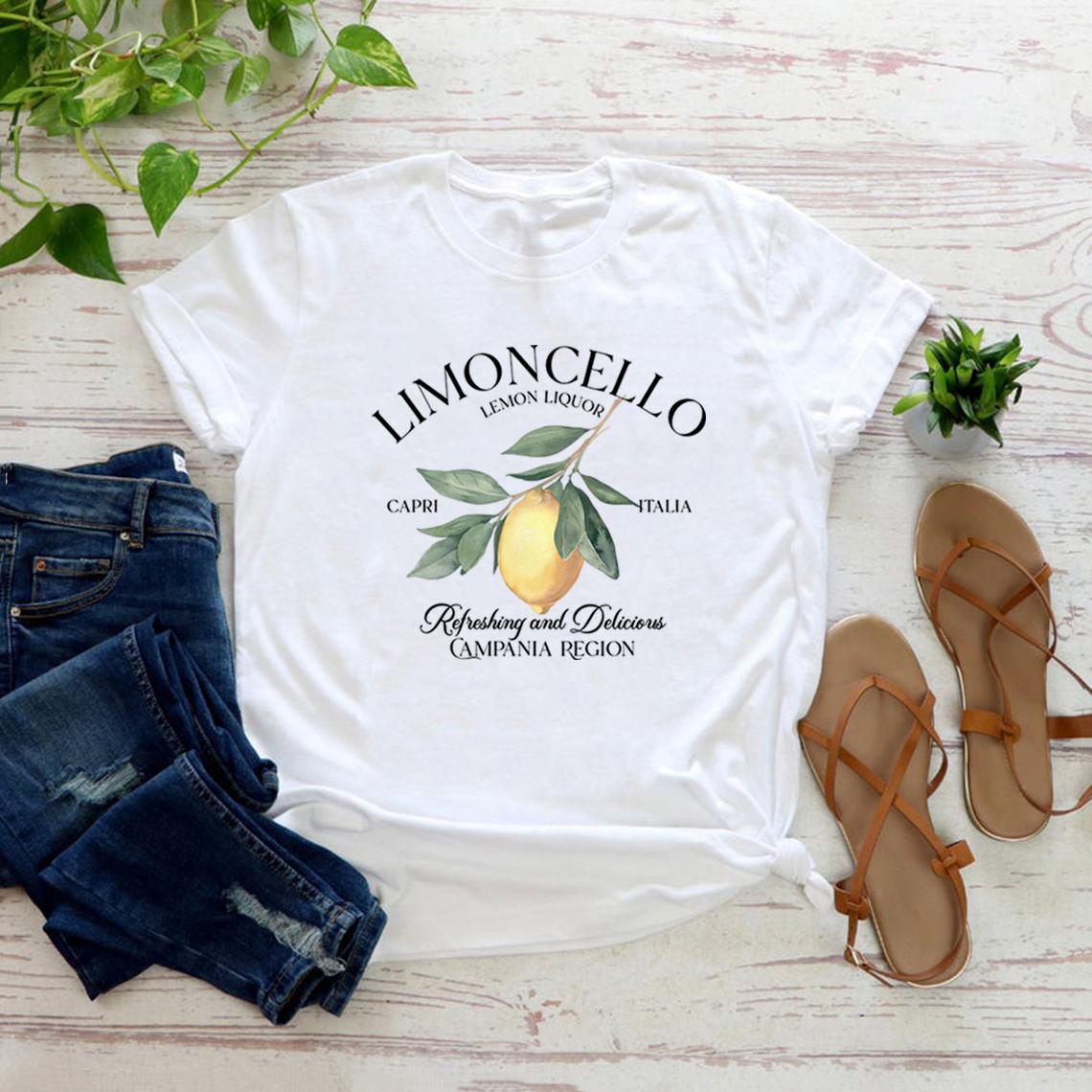 Limoncello T-Shirt Lemon Graphic T Shirts Short Sleeve Women Tshirt Italian Summer Tee Gift for Lemon Lovers Italy Vacation Tops S сірий колір
Limoncello T-Shirt Lemon Graphic T Shirts Short Sleeve Women Tshirt Italian Summer Tee Gift for Lemon Lovers Italy Vacation Tops S сірий колір