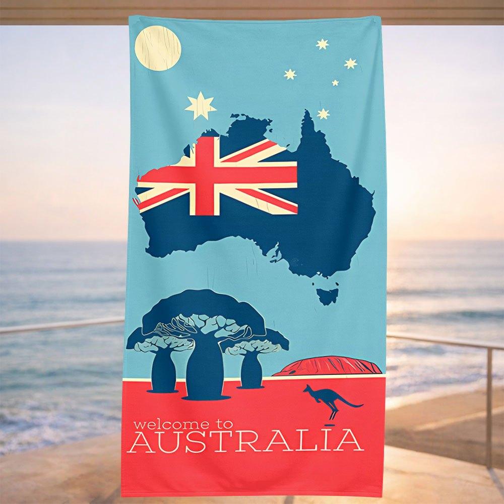 Vibrant Australia Map & Landmarks Print Beach Towel, Soft Quick Dry Oversized Bath Towel, Aussie Culture Summer Accessory W30*H60(CM)
Vibrant Australia Map & Landmarks Print Beach Towel, Soft Quick Dry Oversized Bath Towel, Aussie Culture Summer Accessory W30*H60(CM)