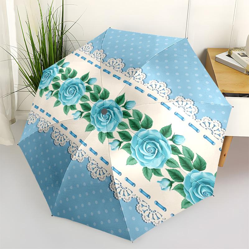 1pc Blue Roses Lace Automatic Cute Umbrella 8-Bone Design Compact Gear for Outdoor Travel, Perfect Holiday Gift yy251230006
1pc Blue Roses Lace Automatic Cute Umbrella 8-Bone Design Compact Gear for Outdoor Travel, Perfect Holiday Gift yy251230006