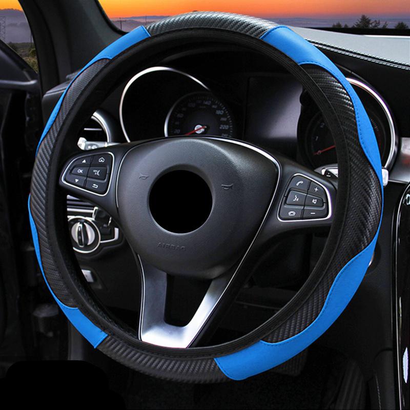 6 Colors Car Steering Wheel Cover Breathable Anti Slip PU Leather Steering Covers Suitable Auto Decoration Carbon Fiber
6 Colors Car Steering Wheel Cover Breathable Anti Slip PU Leather Steering Covers Suitable Auto Decoration Carbon Fiber