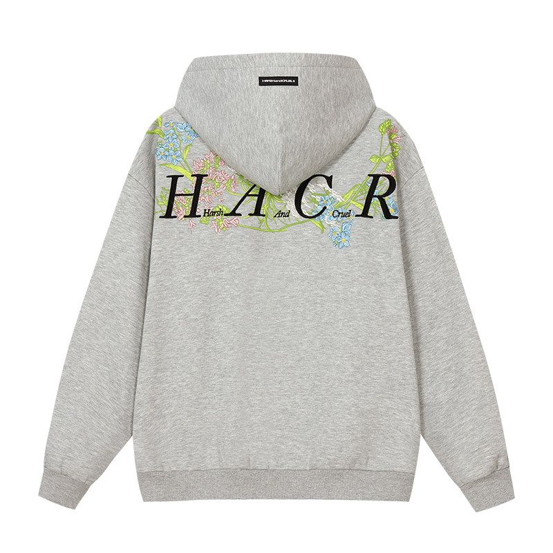 HACR s Harshandcruel Classic over-the-Shoulder Flower Surrounding Embroider Color Matching Plant Hooded Sweatshirt Light Gray M
HACR s Harshandcruel Classic over-the-Shoulder Flower Surrounding Embroider Color Matching Plant Hooded Sweatshirt Light Gray M
