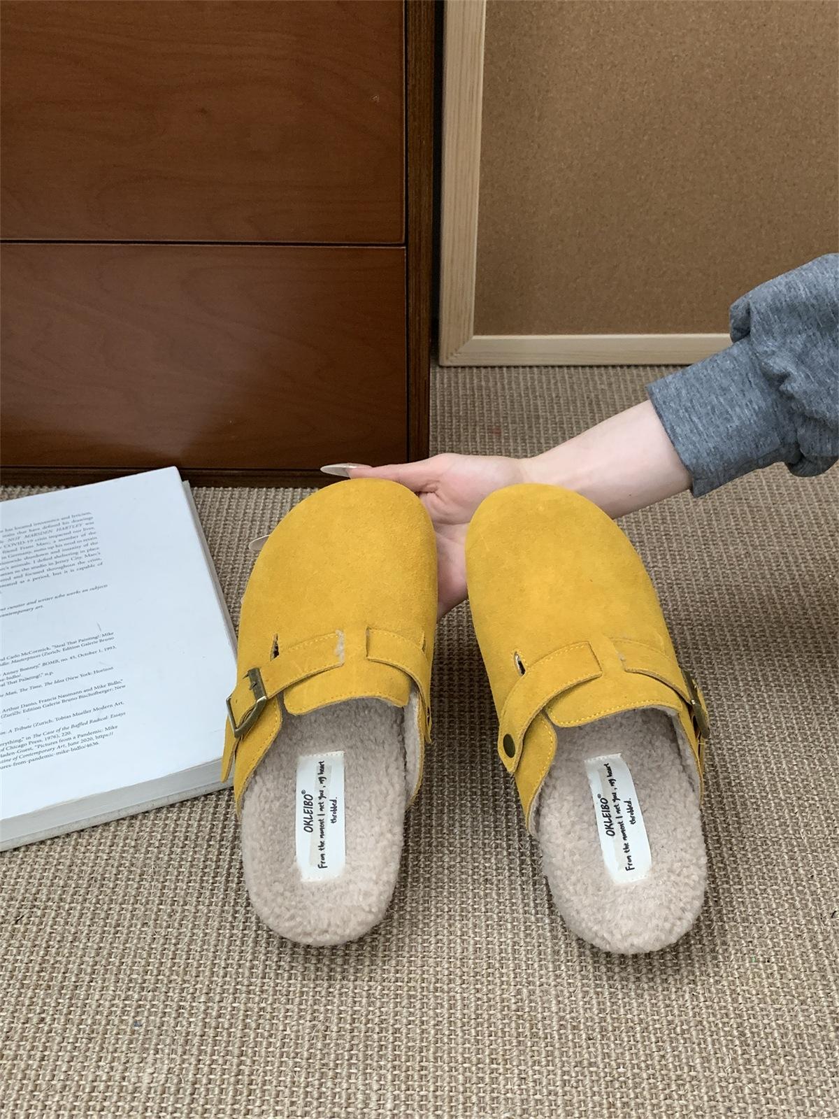 3CM inner height increase thick-soled Birkenstocks women s velvet autumn and winter new Mori retro ugly cute bag head half slippers 39 жёлтый
3CM inner height increase thick-soled Birkenstocks women s velvet autumn and winter new Mori retro ugly cute bag head half slippers 39 жёлтый
