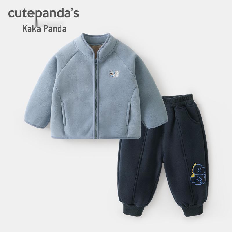 Kaka Panda Boys Fleece-Lined Jacket & Pants Set - Infant Autumn/Winter Warm Outfit 110cm
Kaka Panda Boys Fleece-Lined Jacket & Pants Set - Infant Autumn/Winter Warm Outfit 110cm