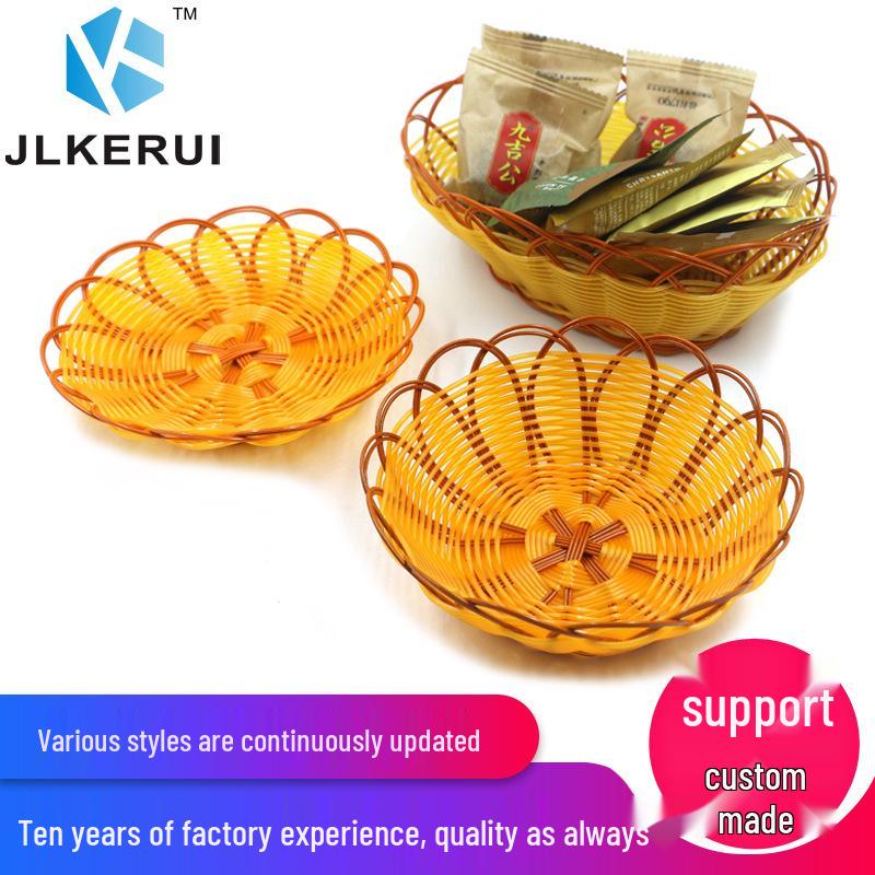 Woven Rattan Snack & Fruit Basket for Home and Bar Single Color Round Basket - Small
Woven Rattan Snack & Fruit Basket for Home and Bar Single Color Round Basket - Small