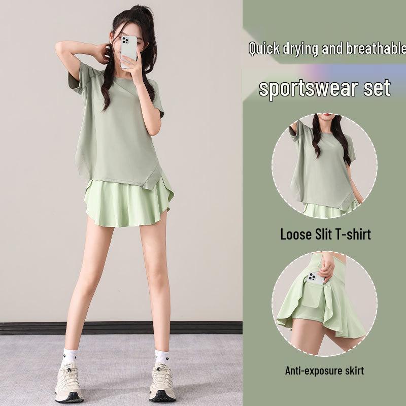 Women s Quick-Dry Tennis & Sportswear Set: Fashion Yoga Short Skirt & T-Shirt S
Women s Quick-Dry Tennis & Sportswear Set: Fashion Yoga Short Skirt & T-Shirt S