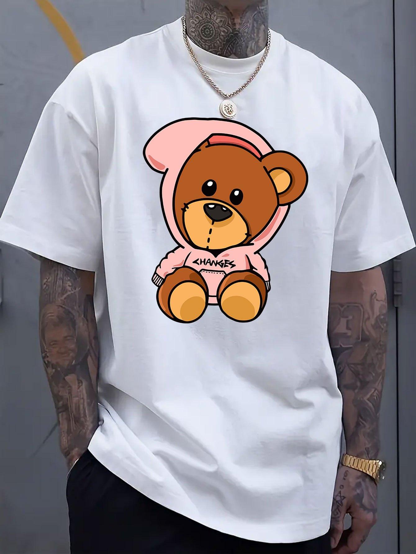 Бавовняна футболка з коротким рукавом, з принтом ведмедика в стилі мультфільму, літня, унісекс, повсякденна, вільного крою, одяг для чоловіків та жінок 4XL
Бавовняна футболка з коротким рукавом, з принтом ведмедика в стилі мультфільму, літня, унісекс, повсякденна, вільного крою, одяг для чоловіків та жінок 4XL