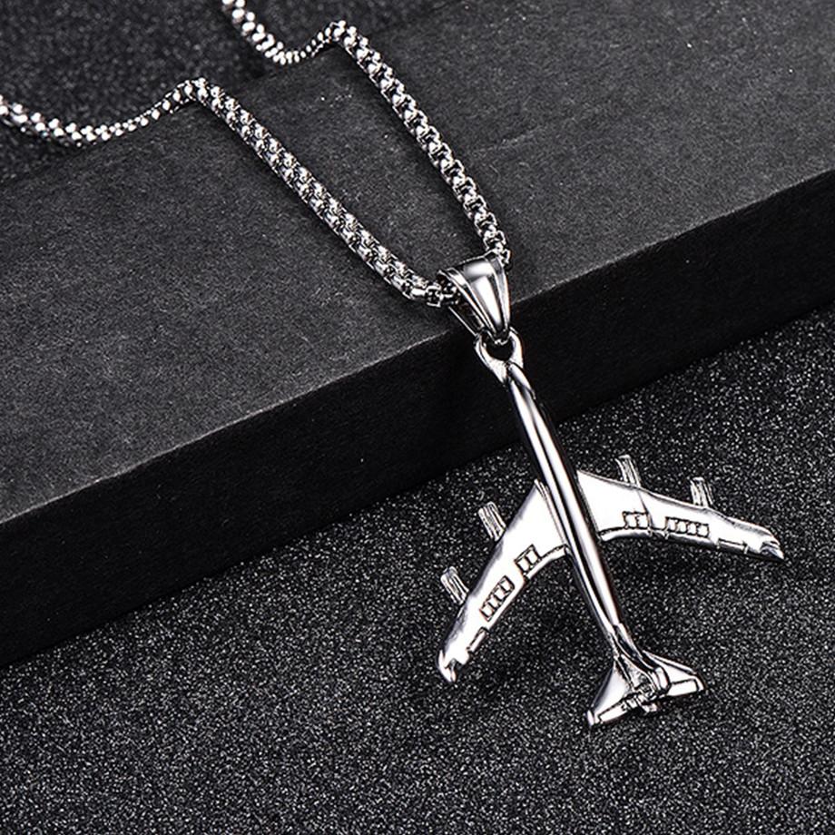 Punk Aircraft & Airplane Shape Pendant Male Gold Color Stainless Steel Flying Necklace For Men Fashion Party Jewelry Gift 2025 50cm
Punk Aircraft & Airplane Shape Pendant Male Gold Color Stainless Steel Flying Necklace For Men Fashion Party Jewelry Gift 2025 50cm