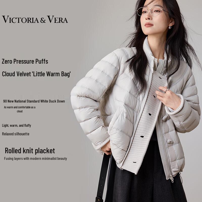 VICTORIA&VERA Women s Knit Patchwork Stand Collar Short Down Jacket XL
VICTORIA&VERA Women s Knit Patchwork Stand Collar Short Down Jacket XL