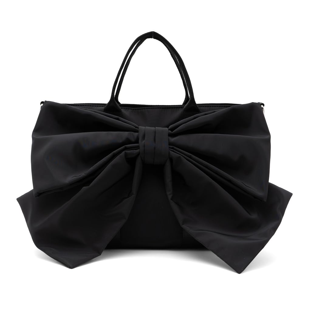VITAFELICE Women s Nylon 2-Way Ribbon Tote Bag (ubb-sp-0393) (Black)
VITAFELICE Women s Nylon 2-Way Ribbon Tote Bag (ubb-sp-0393) (Black)