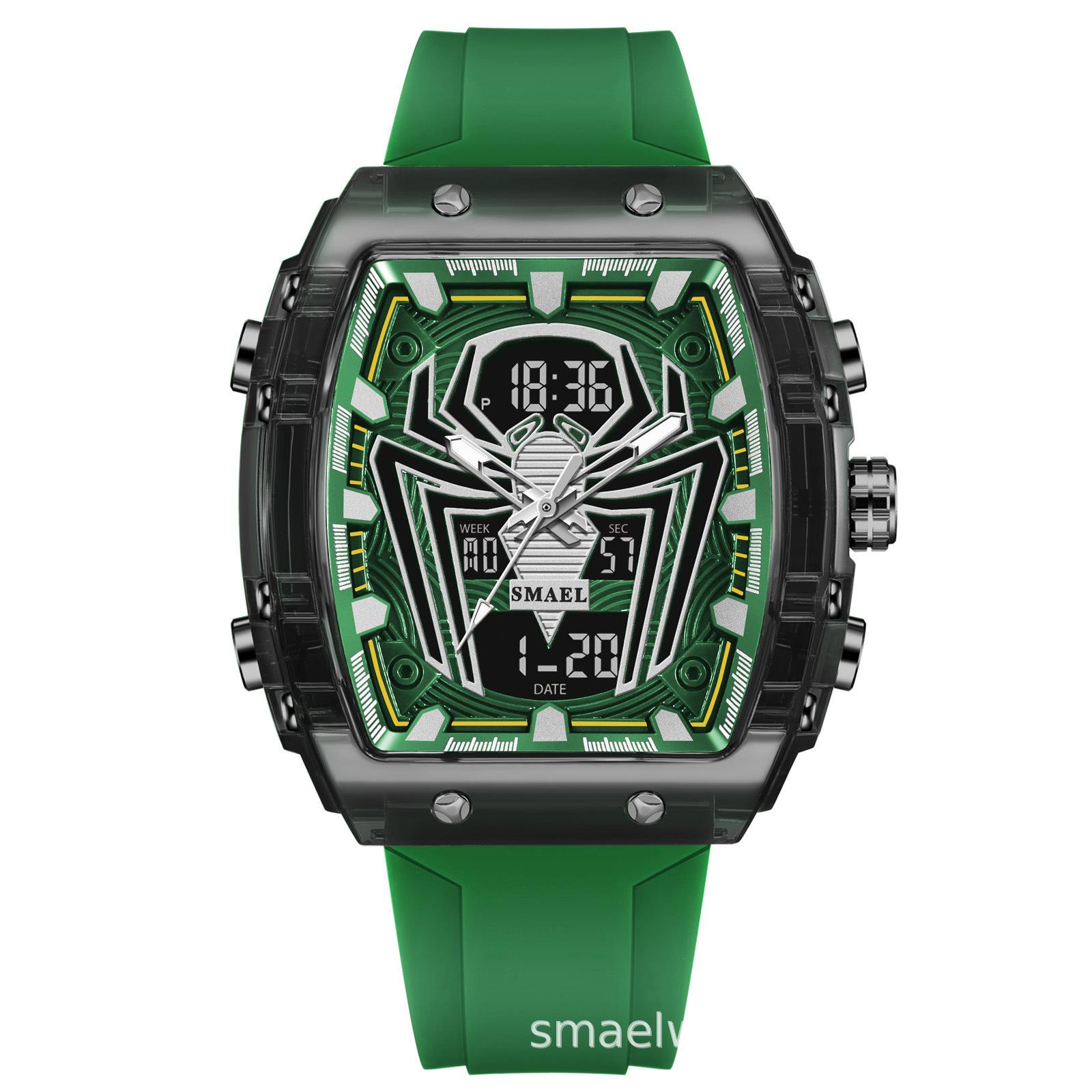 Barrel-Type Cool Spider-Man 8116 Outdoor Training Luminous Multi-Functional Sports Dual Display Sports Electronic Watch темно-зеленого
Barrel-Type Cool Spider-Man 8116 Outdoor Training Luminous Multi-Functional Sports Dual Display Sports Electronic Watch темно-зеленого