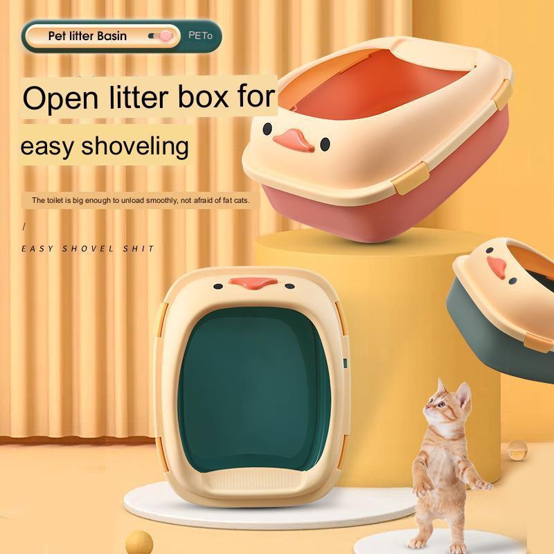 Полузакрытый открытый кошачий туалет с защитой от брызг и песком, большой умывальник для кошачьих фекалий, песочница для кошачьего туалета, песочница для кошачьего туалета
Полузакрытый открытый кошачий туалет с защитой от брызг и песком, большой умывальник для кошачьих фекалий, песочница для кошачьего туалета, песочница для кошачьего туалета