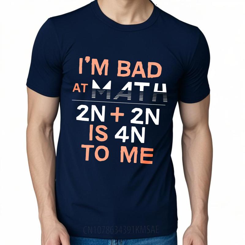 Basic Women Summer T Shirt Im Bad At Math 2n 2n Is 4n To Me Short Sleeve Rock Round Neck For Her Tees Relaxed Fit Tshirt as the picture1700 темно-синього кольору
Basic Women Summer T Shirt Im Bad At Math 2n 2n Is 4n To Me Short Sleeve Rock Round Neck For Her Tees Relaxed Fit Tshirt as the picture1700 темно-синього кольору