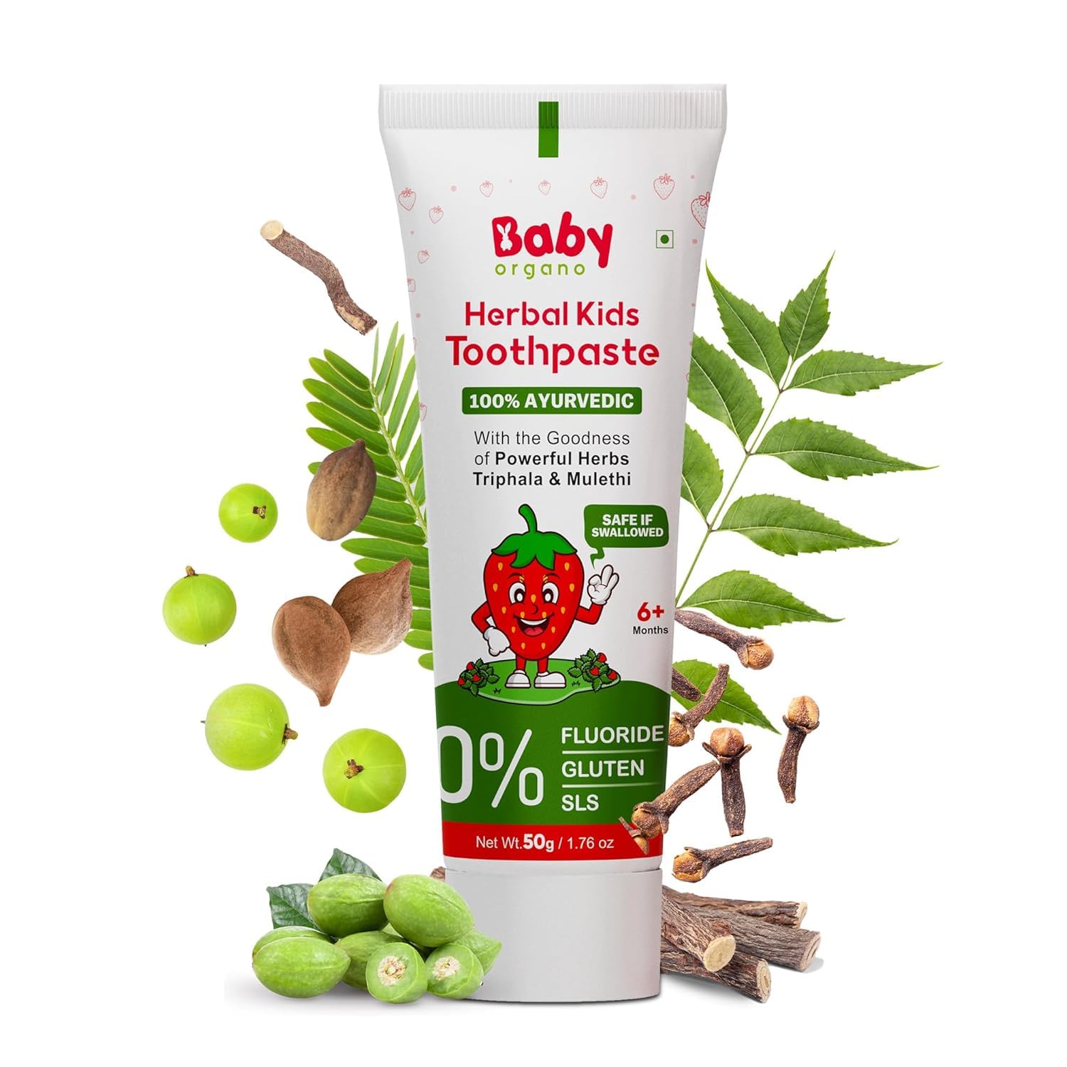 Травяная зубная паста BabyOrgano для детей | 6+ месяцев | 100% аюрведическая | польза бабула и солодки | Одобрено FDCA - 50 г (Пакет из 1)
Травяная зубная паста BabyOrgano для детей | 6+ месяцев | 100% аюрведическая | польза бабула и солодки | Одобрено FDCA - 50 г (Пакет из 1)