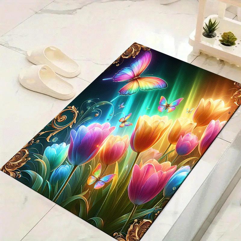 1pc Fantasy flowers and butterflies Print, Design Indoor Area Rug, Soft, Anti-Slip, and Durable Gaming Room Decor for Bedroom, Living Room, 60cm by 90cm
1pc Fantasy flowers and butterflies Print, Design Indoor Area Rug, Soft, Anti-Slip, and Durable Gaming Room Decor for Bedroom, Living Room, 60cm by 90cm