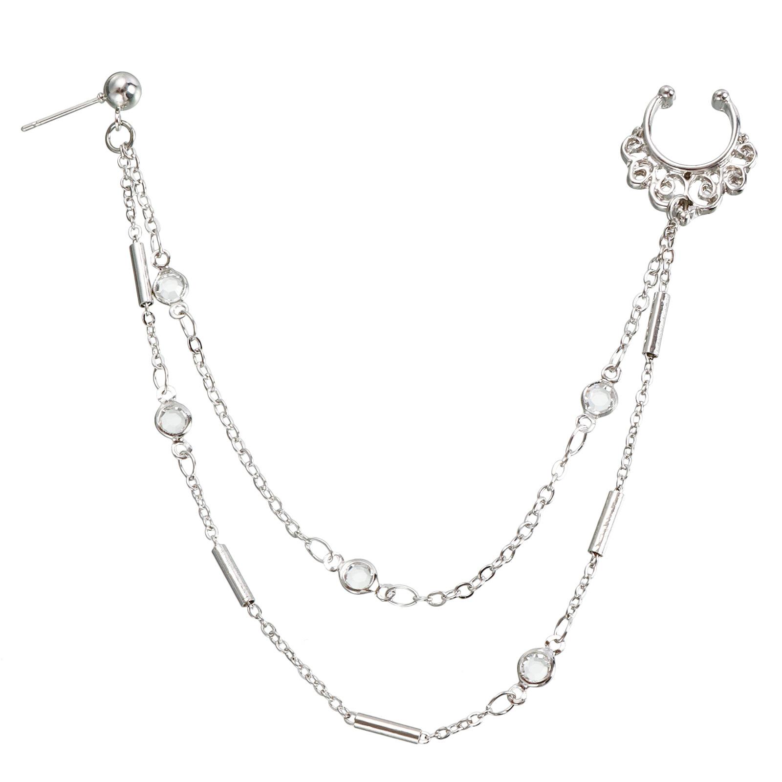 Handmade chain imitation drill non-punching integrated nose stud nose ornament ethnic style stud earring puncture nose
Handmade chain imitation drill non-punching integrated nose stud nose ornament ethnic style stud earring puncture nose