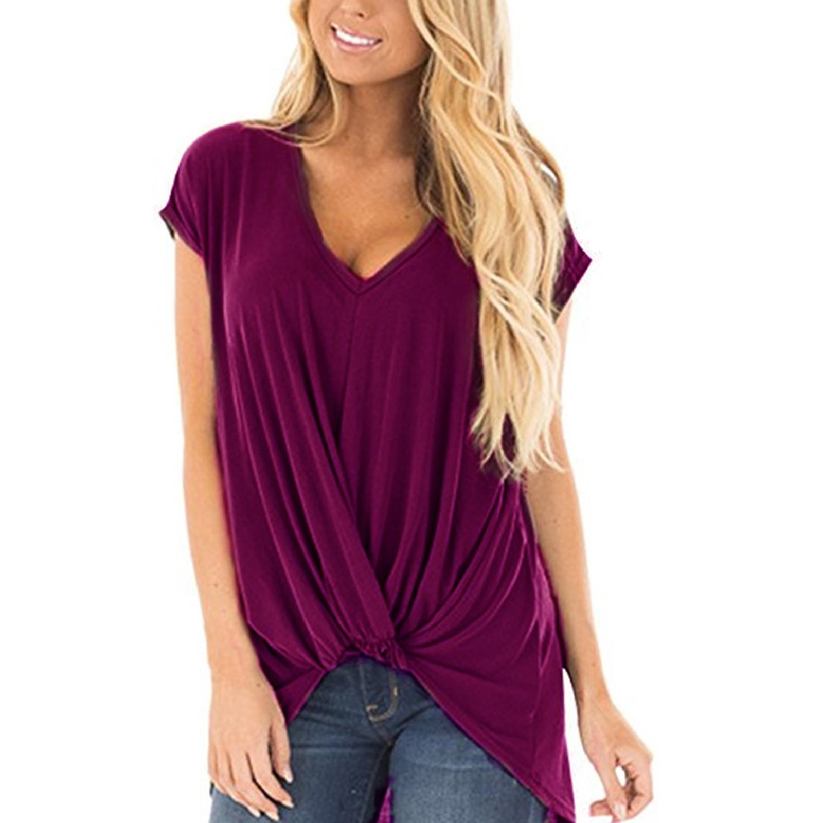 Women s V-neck Solid Color Short Sleeve Comfortable Casual Top T-shirt S красный
Women s V-neck Solid Color Short Sleeve Comfortable Casual Top T-shirt S красный