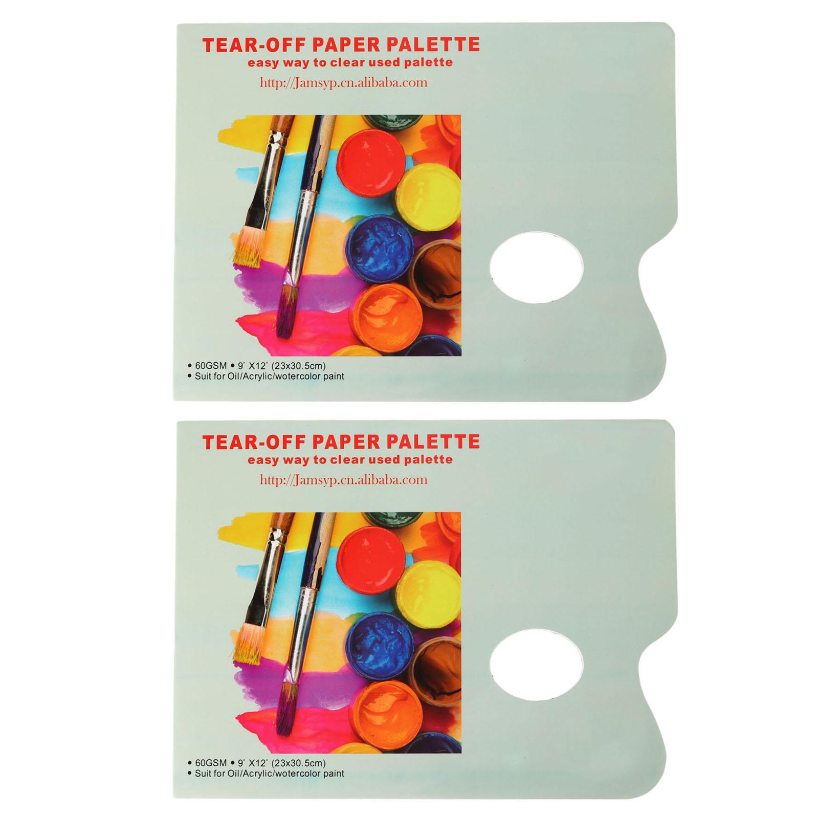2 Pcs Disposable Paper Palette Double Sided White Disposable Palette for Watercolor Acrylic Oil
2 Pcs Disposable Paper Palette Double Sided White Disposable Palette for Watercolor Acrylic Oil