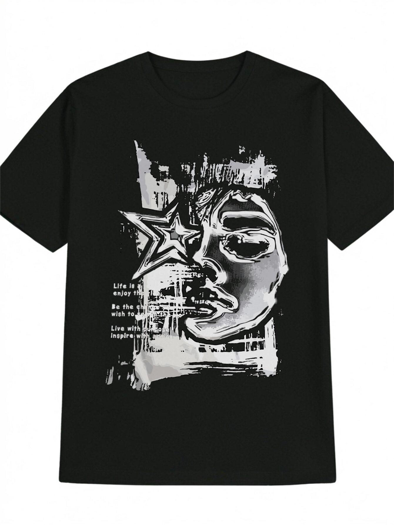 Summer Casual Crew Neck Polyester Graphic T-shirt - Inspirational Quote with Star Design XXXL
Summer Casual Crew Neck Polyester Graphic T-shirt - Inspirational Quote with Star Design XXXL