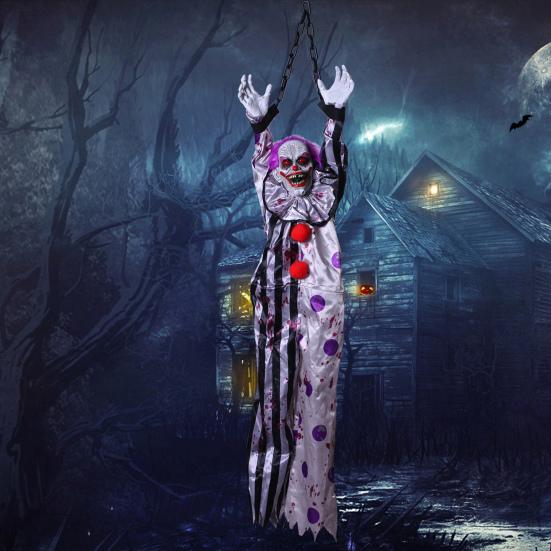 Yousheng Halloween Animatronics Standing Clown Decoration with Spooky Eyes Moving Hands Sound Activation for Indoor Outdoor Halloween Decor чорний
Yousheng Halloween Animatronics Standing Clown Decoration with Spooky Eyes Moving Hands Sound Activation for Indoor Outdoor Halloween Decor чорний