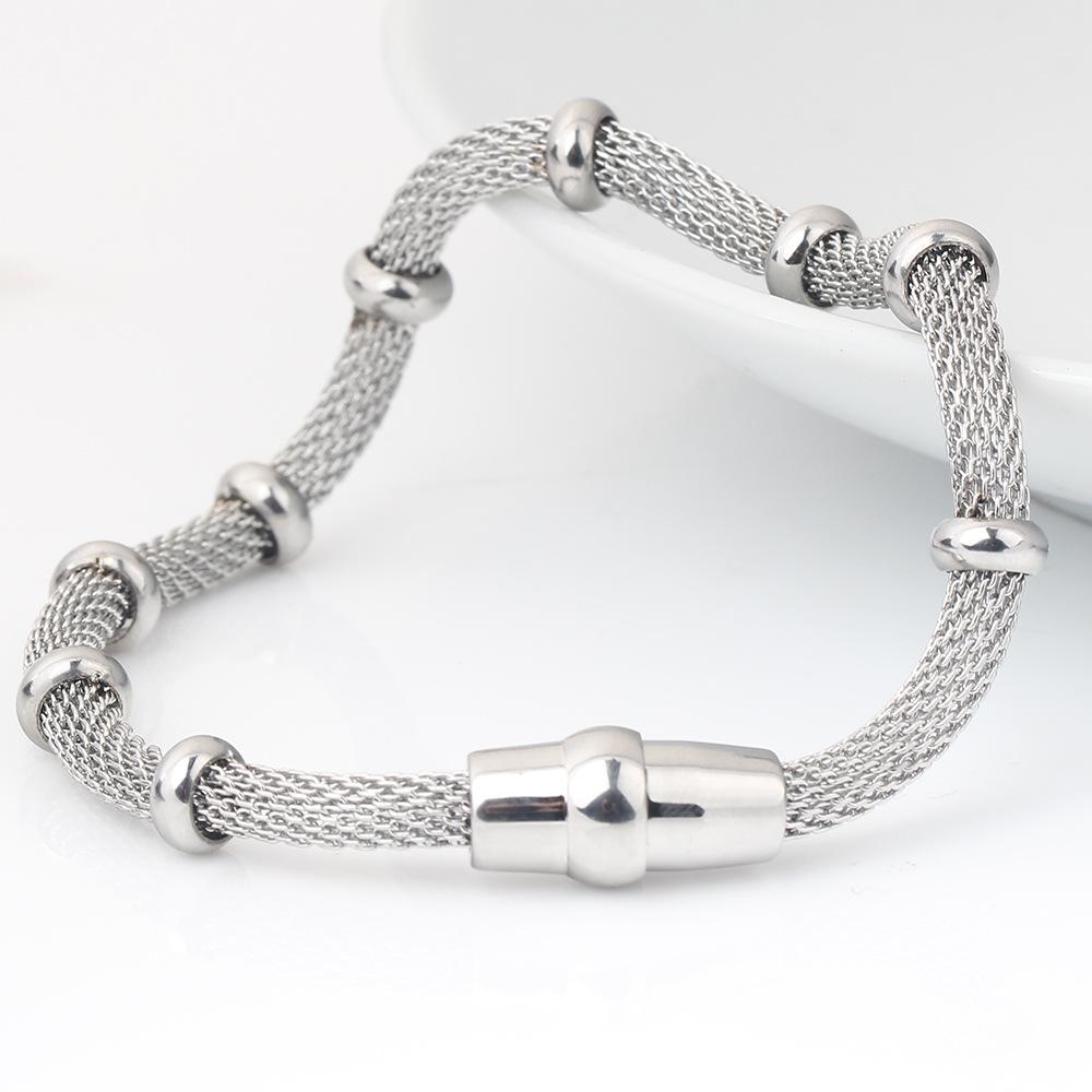 Браслет-цепочка из титановой стали, простой универсальный браслет из бисера для женщин
Браслет-цепочка из титановой стали, простой универсальный браслет из бисера для женщин