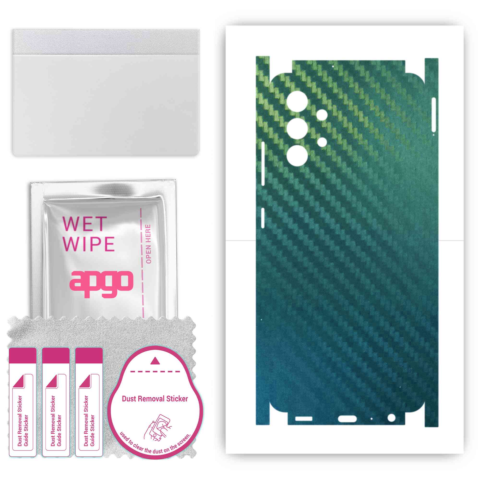Apgo Protective Skin Sticker for the back+sides compatible with Samsung Galaxy A32 4G, Full Wrap Film, Foil, Vinyl - Pattern Carbon Chameleon CAKA1
Apgo Protective Skin Sticker for the back+sides compatible with Samsung Galaxy A32 4G, Full Wrap Film, Foil, Vinyl - Pattern Carbon Chameleon CAKA1