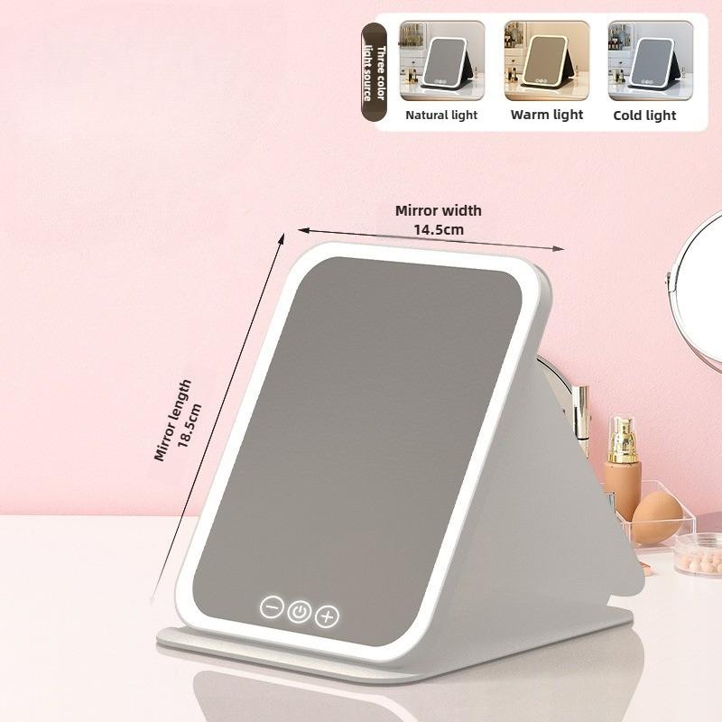 3Colors Foldable HD Makeup Mirror Intelligent Touch Control Adjustable Light LED Cosmetic Mirror Type-c Charging for Girls&Women
3Colors Foldable HD Makeup Mirror Intelligent Touch Control Adjustable Light LED Cosmetic Mirror Type-c Charging for Girls&Women